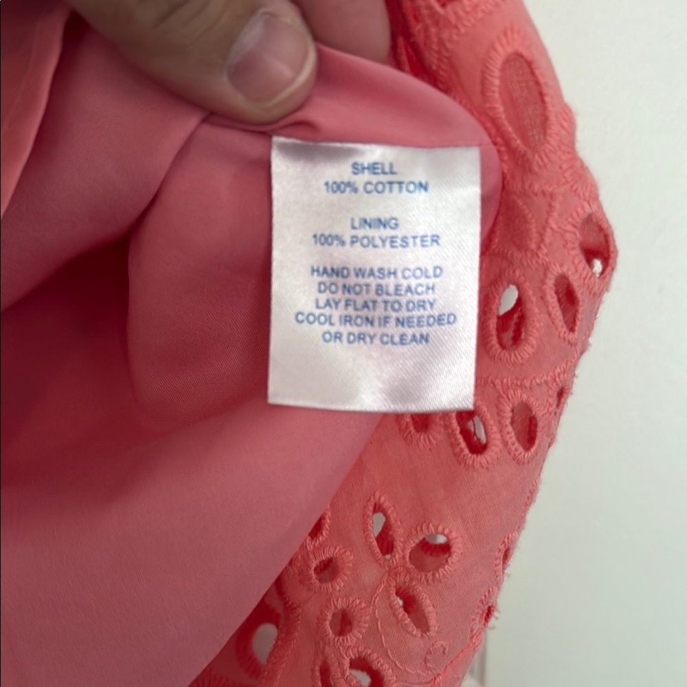Southern Tide Coral Eyelet Sleeveless Top - Picture 3 of 9